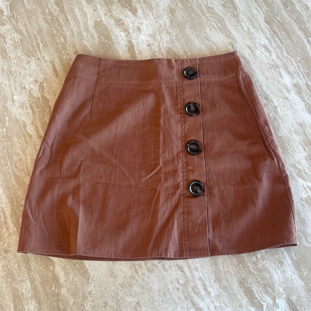 Burnt orange skirt